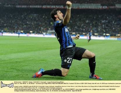 Serie A Inter Milan vs. AC Milan esultanza gol Diego Milito 