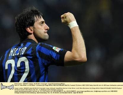 Serie A Inter Milan vs. AC Milan esultanza gol Diego Milito 