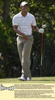 May 08, 2012 - Vedra Beach, Florida, U.S. - TIGER WOODS drives the ball on the 5th hole during a practice round before the start of The Players Championship held at The Players Stadium course at TPC Sawgrass in Ponte Vedra Beach, Florida. Golf 2012 - THE PLAYERS Championship - Practice Round  - ZUMAr11