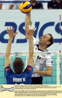 09.05.2012 Sofia(Bulgaria) European olympic games qualifiers men s volleyball Germany-Finland Marcus Popp (r)Germany :Stringer in cooperation with 