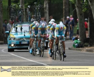 09.05.2012, Verona, Italy. ASTANA PRO TEAM in action during the Tour d Italie - Giro d Italia 2012 - stage 4. xPierrexTeyssotx  ActionPlus11273793