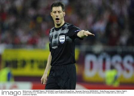 Bucarest (Romania) 09 05 2012 - finale Europa League Atletico Madrid - Athletic Bilbao 3:0; Schiedsrichter Wolfgang Stark 