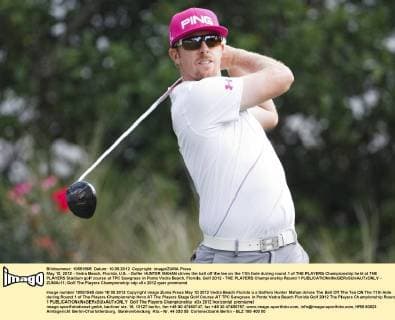 May 10, 2012 - Vedra Beach, Florida, U.S. - Golfer HUNTER MAHAN drives the ball off the tee on the 11th hole during round 1 of THE PLAYERS Championship held at THE PLAYERS Stadium golf course at TPC Sawgrass in Ponte Vedra Beach, Florida. Golf 2012 - THE PLAYERS Championship Round 1  - ZUMAr11