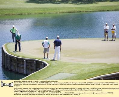 May 11, 2012 - Vedra Beach, Florida, U.S. - MARTIN LAIRD makes a double bogey on the 17th hole during round 2 of THE PLAYERS Championship held at THE PLAYERS Stadium course at TPC Sawgrass in Ponte Vedra Beach. Golf 2012 - THE PLAYERS Championship Round 2  - ZUMAr11