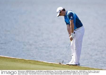 May 11, 2012 - Vedra Beach, Florida, U.S. - RORY McIlroy ( Mc Ilroy ) hits out of the fairway on the 18th hole during round 2 of THE PLAYERS Championship held at THE PLAYERS Stadium course at TPC Sawgrass in Ponte Vedra Beach. Golf 2012 - THE PLAYERS Championship Round 2  - ZUMAr11