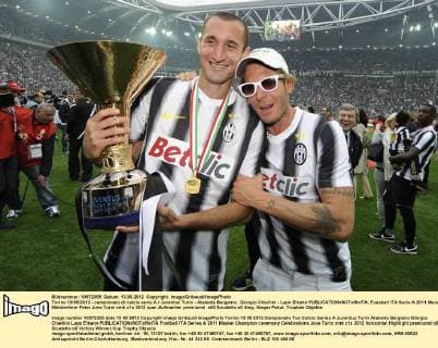 Torino 13 05 2012 - campionato di calcio serie A Juventus Turin - Atalanta Bergamo; Giorgio Chiellini - Lapo Elkann 