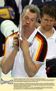 13.05.2012 Sofia(Bulgaria) Germany-Italy final European olympic games qualification men s volleyball Vital Heynen Germany head coach after lost match :Stringer in cooperation with 