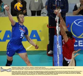 13.05.2012 Sofia(Bulgaria) Germany-Italy final European olympic games qualification men s volleyball Ivan Zaytsev(L) Italy :Stringer in cooperation with 