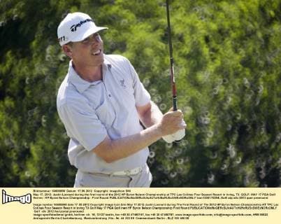 May 17, 2012: Justin Leonard during the first round of the 2012 HP Byron Nelson Championship at TPC Las Colinas Four Season Resort in Irving, TX. GOLF: MAY 17 PGA Golf Herren - HP Byron Nelson Championship - First Round Icon1205170294 EDITORIAL USE ONLY