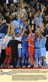 Rom 20 05 2012 - Finale Coppa Italia Juventus Turin - SSC Neapel, Pokalsieger 2011 2012 Neapel: Paolo Cannavaro mit Pokal 