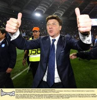 Rom 20 05 2012 - Finale Coppa Italia Juventus Turin - SSC Neapel, Pokalsieger 2011 2012 Neapel:: Walter Mazzarri 