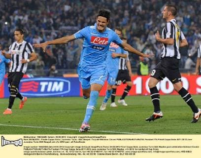 Rom 20 05 2012 - Finale Coppa Italia Juventus Turin - SSC Neapel: Torjubel Edinson Cavani 