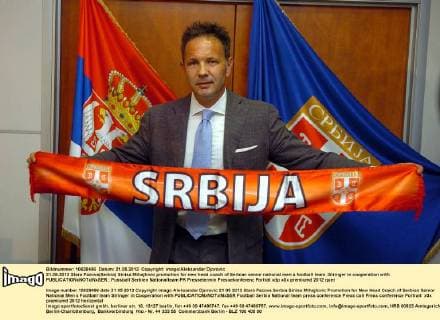 21.05.2012 Stara Pazova(Serbia) Sinisa Mihajlovic promotion for new head coach of Serbian senior national men s football team :Stringer in cooperation with 