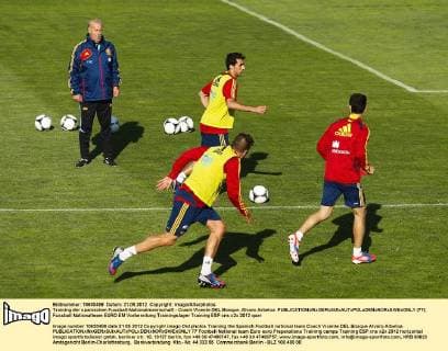 Training der spanischen Fussball-Nationalmannschaft - Coach Vicente DEL Bosque, Alvaro Arbeloa  (77)