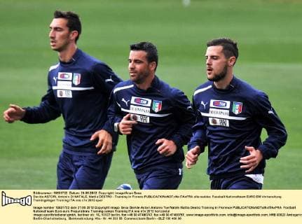 Davide ASTORI, Antonio DI NATALE, Mattia DESTRO - Training in Florenz allexsabba