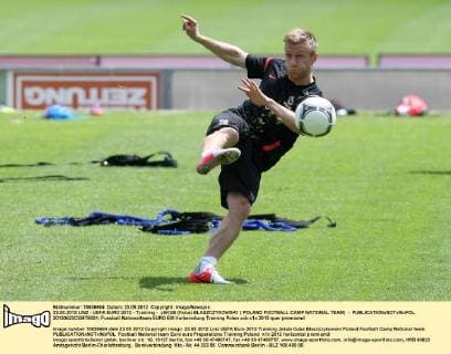 23.05.2012 LINZ - UEFA EURO 2012 - Training - JAKUB (Kuba) BLASZCZYKOWSKI ( POLAND FOOTBALL CAMP NATIONAL TEAM) -  20120523CSMT8001