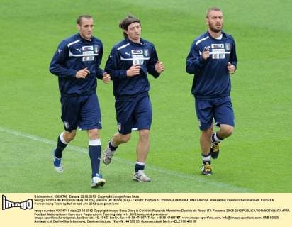 Giorgio CHIELLINI, Riccardo MONTOLIVO, Daniele DE ROSSI (ITA) - Florenz 23 05 2012 allexsabba