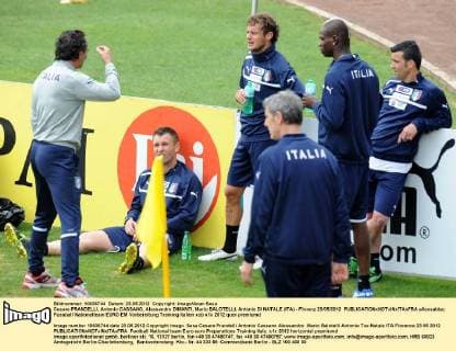 Cesare PRANDELLI, Antonio CASSANO, Alessandro DIMANTI, Mario BALOTELLI, Antonio DI NATALE (ITA) - Florenz 23 05 2012 allexsabba