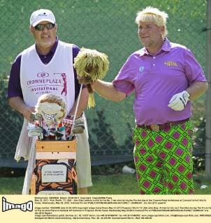 May 23, 2012 - Fort Worth, TX, USA - John Daly selects a club for his No. 2 tee shot during the Pro-Am day of the Crowne Plaza Invitational at Colonial in Fort Worth, Texas, Wednesday, May 23, 2012. Colonial Pro Am - ZUMAm67