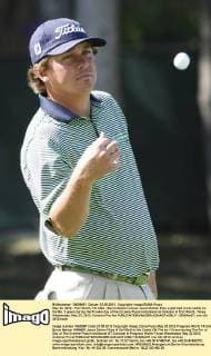 May 23, 2012 - Fort Worth, TX, USA - Byron Nelson winner Jason Dufner flips a golf ball to his caddy on the No. 1 green during the Pro-Am day of the Crowne Plaza Invitational at Colonial in Fort Worth, Texas, Wednesday, May 23, 2012. Colonial Pro Am - ZUMAm67