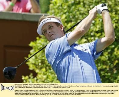 May 23, 2012 - Fort Worth, TX, USA - David Toms tees off on No. 1 during the Pro-Am day of the Crowne Plaza Invitational at Colonial in Fort Worth, Texas, Wednesday, May 23, 2012. Colonial Pro Am - ZUMAm67