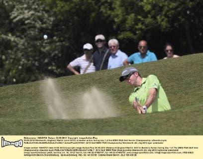 24.05.2012 Wentworth, England. Martin Larid (SCO) in bunker action during day 1 of the BMW PGA Golf Herren Championship. xDavidxLloydx  ActionPlus20167841