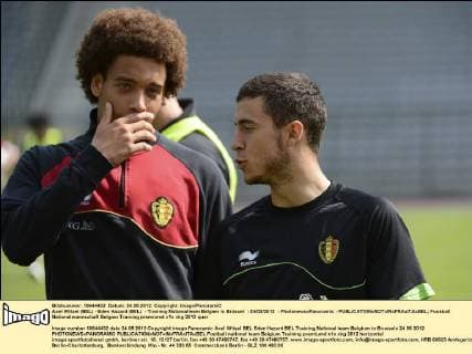 Axel Witsel (BEL) - Eden Hazard (BEL) - Training Nationalteam Belgien in Brüssel - 24 05 2012 - PhotonewsxPanoramic - 