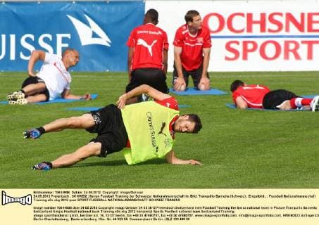 24.05.2012 Freienbach , SCHWEIZ ,Herren Fussball Training der Schweizer Nationalmannschaft Im Bild: Tranquillo Barnetta (Schweiz) ; Einzelbild , 
