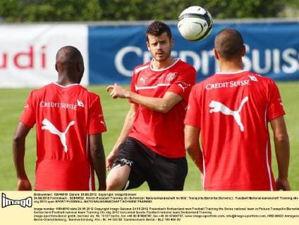 24.05.2012 Freienbach , SCHWEIZ ,Herren Fussball Training der Schweizer Nationalmannschaft Im Bild: Tranquillo Barnetta (Schweiz) 