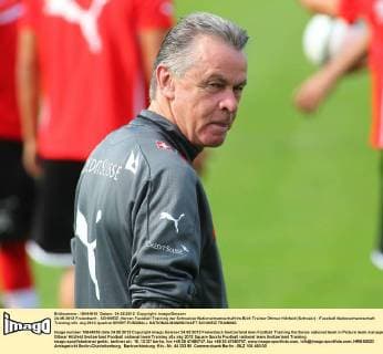 24.05.2012 Freienbach , SCHWEIZ ,Herren Fussball Training der Schweizer Nationalmannschaft Im Bild: Trainer Ottmar Hitzfeld (Schweiz) 