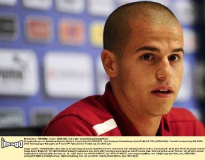 Pressekonferenz mit Sebastian Giovinco (Italien), Coverciano (Fi) 25 05 2012 - foto Giuseppe Celeste Image Sport 