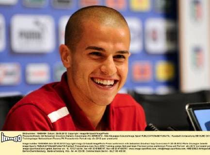 Pressekonferenz mit Sebastian Giovinco (Italien), Coverciano (Fi) 25 05 2012 - foto Giuseppe Celeste Image Sport 
