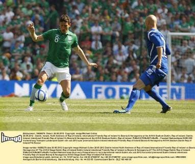 26.05.2012 - Dublin, Ireland, Keith Andrews of Rep of Ireland, international Friendly Rep of Ireland Vs Bosnia & Herzegovina at the AVIVA Stadium Dublin, Rep of Ireland. Dublin, Ireland, Intentional Friendly Rep of Ireland Vs Bosnia & Herzegovina at the AVIVA Stadium Dublin, Rep of Ireland. 