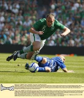 26.05.2012 - Dublin, Ireland, Richard Dunne of Rep of Ireland, international Friendly Rep of Ireland Vs Bosnia & Herzegovina at the AVIVA Stadium Dublin, Rep of Ireland. Dublin, Ireland, Intentional Friendly Rep of Ireland Vs Bosnia & Herzegovina at the AVIVA Stadium Dublin, Rep of Ireland. 