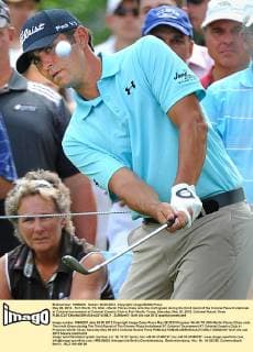 May 26, 2012 - Fort Worth, TX, USA - Martin Flores chips onto the ninth green during the third round of the Crowne Plaza Invitational at Colonial tournament at Colonial Country Club in Fort Worth, Texas, Saturday, May 26, 2012. Colonial Round Three - ZUMAm67