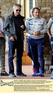 Coverciano, 27.05.2012 - UEFA EURO 2012 Vorbereitung - Trainingslager Italien - Andrea Bocelli - Cesare Prandelli 