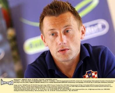FUSSBALL - EURO 2012, BAD TATZMANNSDORF, 27.MAI.12 - FUSSBALL - UEFA Europameisterschaft 2012, Vorberichte, Trainingslager Nationalteam Kroatien, Pressekonferenz. Bild zeigt Ivica Olic (CRO). 