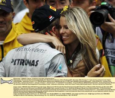 Motorsports: FIA Formula One World Championship 2012, Grand Prix of Monaco, 8 Nico Rosberg (GER, Mercedes AMG Petronas F1 Team) and his girlfriend Vivian Sibold xHOCHxZWEIx