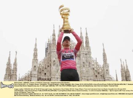 Giro d Italia 2012 - 21. Etappe: Milano - Zeitfahren Einzelzeitfahren -- Ryder Hesjedal - Giro Sieger 2012 xHOCHxZWEIx xItalyxPhotoxPressx 