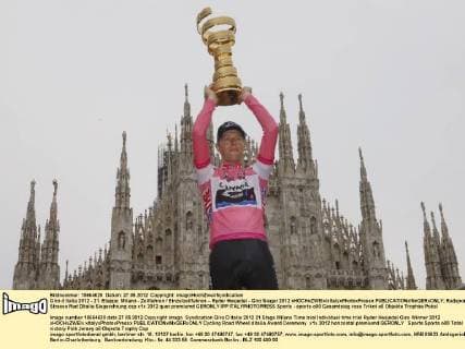 Giro d Italia 2012 - 21. Etappe: Milano - Zeitfahren Einzelzeitfahren -- Ryder Hesjedal - Giro Sieger 2012 xHOCHxZWEIx xItalyxPhotoxPressx 
