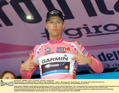 Giro d Italia 2012 - 21. Etappe: Milano - Zeitfahren Einzelzeitfahren -- Garmin - Barracuda 2012, Ryder Hesjedal - Giro Sieger 2012, Milano Piazza Duomo 