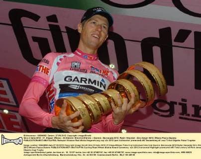 Giro d Italia 2012 - 21. Etappe: Milano - Zeitfahren Einzelzeitfahren -- Garmin - Barracuda 2012, Ryder Hesjedal - Giro Sieger 2012, Milano Piazza Duomo 