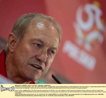 27.05.2012, Dolomitenstadion, Lienz, AUT, UEFA EURO 2012, Trainingscamp, Polen, Pressekonferenz, im Bild Headcoach Franciszek Smuda