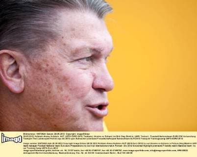 28.05.2012, Kufstein Arena, Kufstein, AUT, UEFA EURO 2012, Testspiel, Ukraine vs Estland, im Bild Oleg Blokhin, (UKR, Trainer)