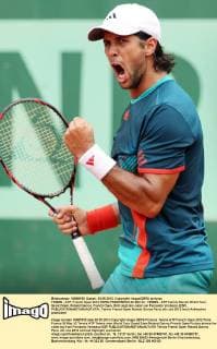 TENNIS - ATP, French Open 2012 PARIS,FRANKREICH,30.MAI.12 - TENNIS - ATP Tennis Herren World Tour, Grand Slam, Roland Garros, French Open. Bild zeigt den Jubel von Fernando Verdasco (ESP). 