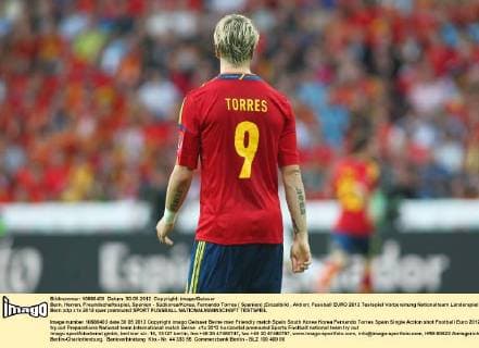 Bern, Herren, Freundschaftsspiel, Spanien - Südkorea Korea, Fernando Torres ( Spanien) ;Einzelbild , Aktion 