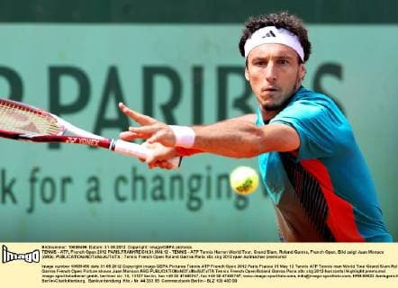 TENNIS - ATP, French Open 2012 PARIS,FRANKREICH,31.MAI.12 - TENNIS - ATP Tennis Herren World Tour, Grand Slam, Roland Garros, French Open. Bild zeigt Juan Monaco (ARG). 