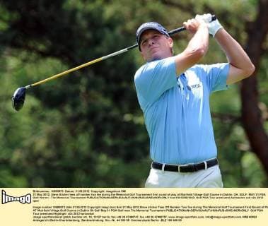 31 May 2012: Steve Sticker tees off number two tee during the Memorial Golf Tournament first round of play at Muirfield Village Golf Course in Dublin, OH. GOLF: MAY 31 PGA Golf Herren - The Memorial Tournament Icon154120531043 EDITORIAL USE ONLY
