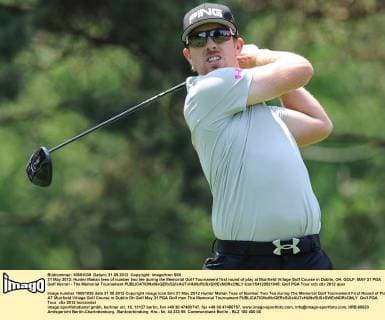 31 May 2012: Hunter Mahan tees of number two tee during the Memorial Golf Tournament first round of play at Muirfield Village Golf Course in Dublin, OH. GOLF: MAY 31 PGA Golf Herren - The Memorial Tournament Icon154120531045 EDITORIAL USE ONLY