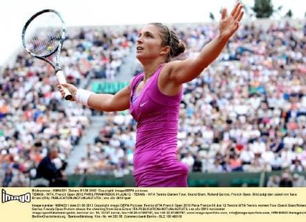 TENNIS - WTA, French Open 2012 PARIS,FRANKREICH,01.JUN.12 - TENNIS - WTA Tennis Damen Tour, Grand Slam, Roland Garros, French Open. Bild zeigt den Jubel von Sara Errani (ITA). 